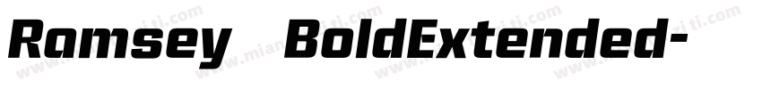 Ramsey BoldExtended字体转换